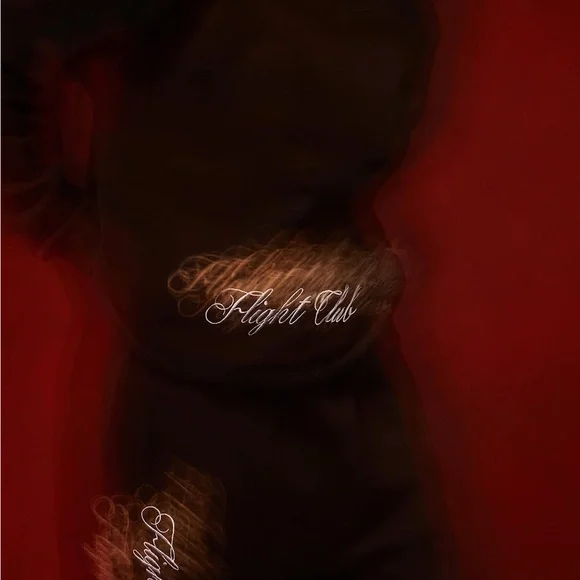 “Flight Club” Black Sweat Suit Lounge Set - Picture 6 of 6